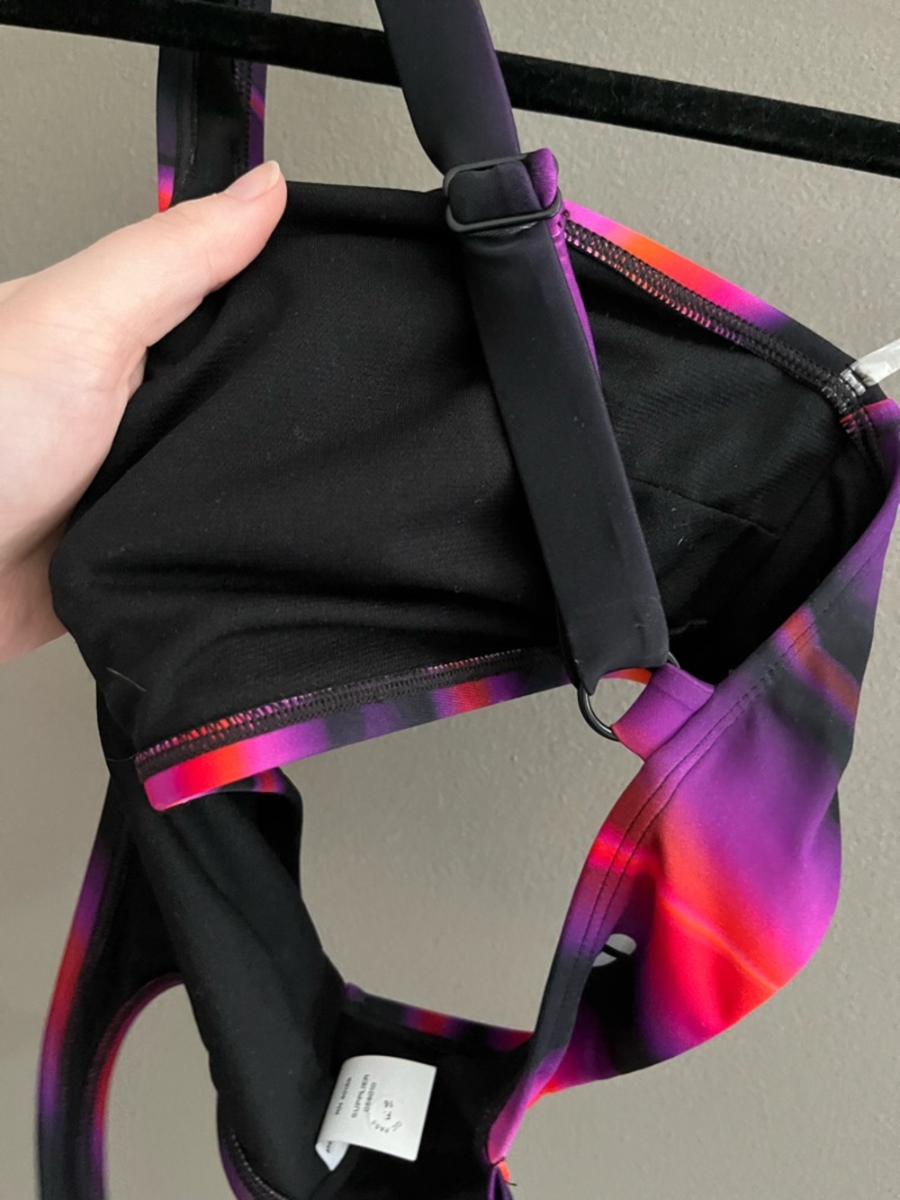 NWT Sports Illustrated Swim Asymmetrical Multi-Color Bikini Top Adjustable Strap - Picture 7 of 7